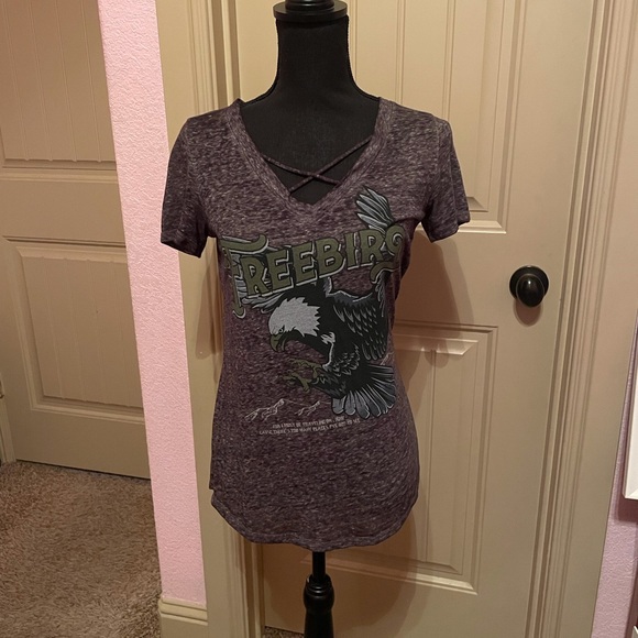 Lyric Freebird V-Neck T-Shirt - Picture 1 of 5